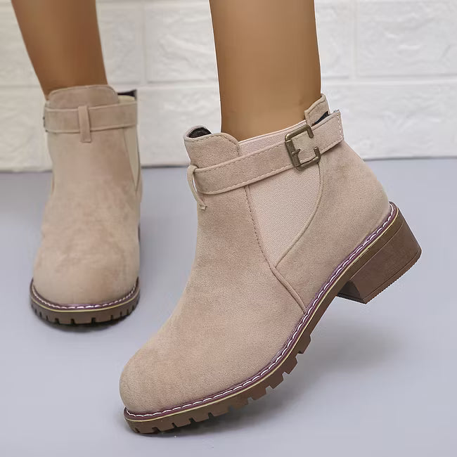 Women's Buckle Detail Ankle Boots