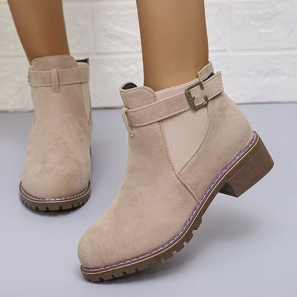 Women's Buckle Detail Ankle Boots
