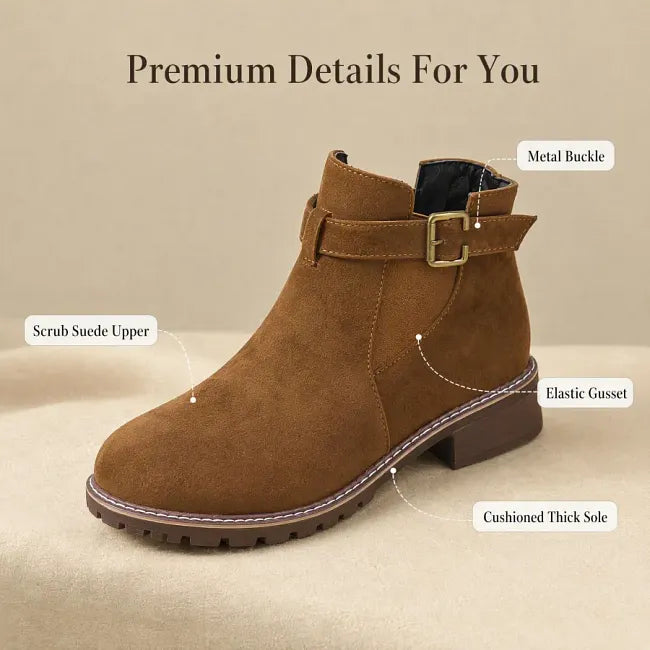 Women's Buckle Detail Ankle Boots