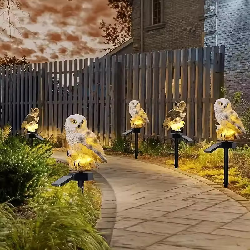 Solar Owl Garden Stake Light