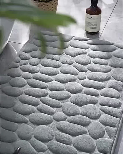 Cobblestone Embossed Bathroom Mat