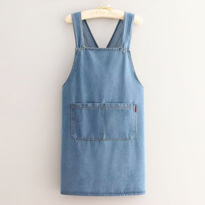 Cross-Back Denim Work Apron