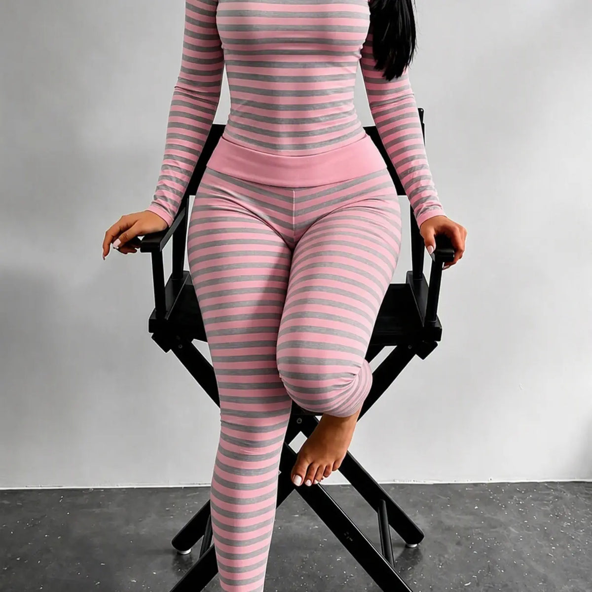 Women's Striped Long Sleeve Pyjama Set