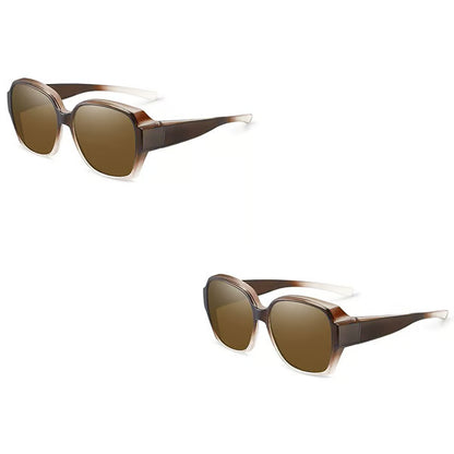 Polarised Round Cat-Eye Sunglasses