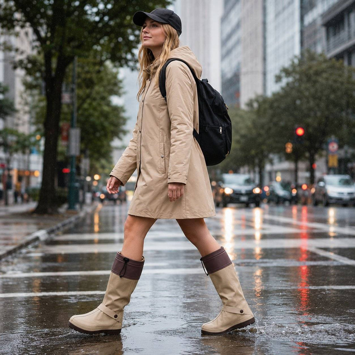 Foldable Waterproof High-Top Shoe Covers