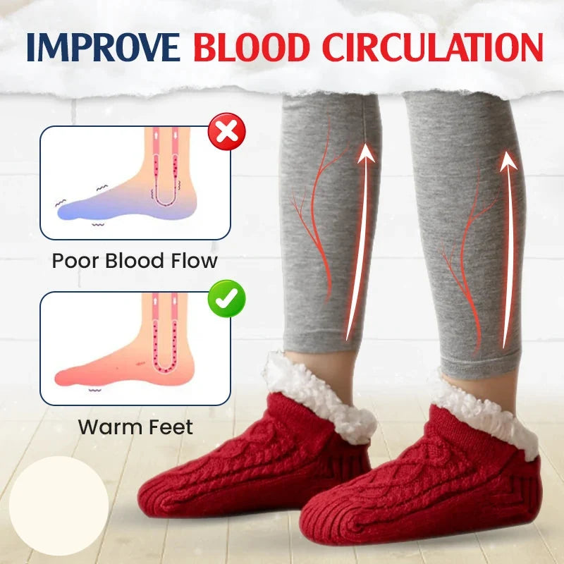 Fleece-Lined Indoor Slipper Socks