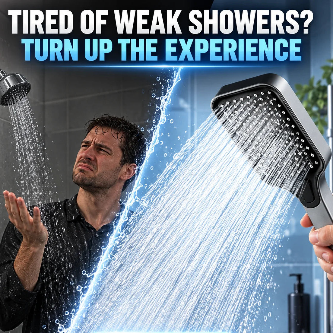 4-Mode Wide Face Shower Head