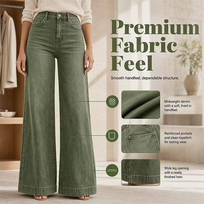 Women's Vintage Wash Wide-Leg Jeans