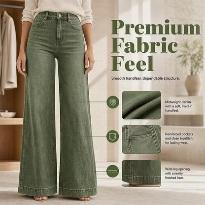 Women's Vintage Wash Wide-Leg Jeans