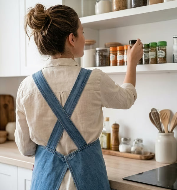 Cross-Back Denim Work Apron