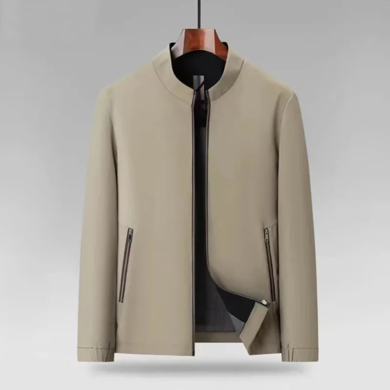 Men's Stand Collar Zip-Up Jacket