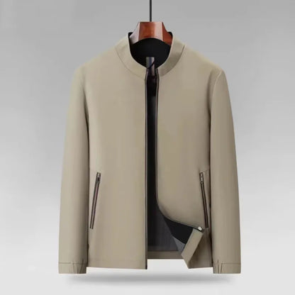 Men's Stand Collar Zip-Up Jacket