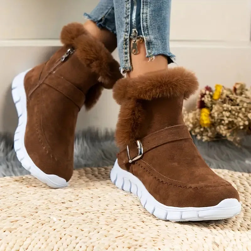 Women's Plush-Lined Platform Winter Boots