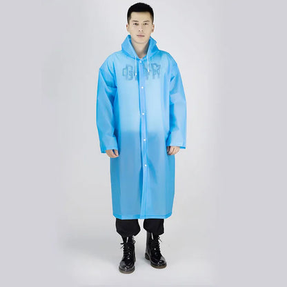 Long Hooded Waterproof Rain Poncho