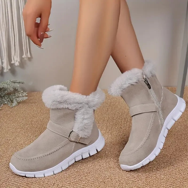 Women's Plush-Lined Platform Winter Boots