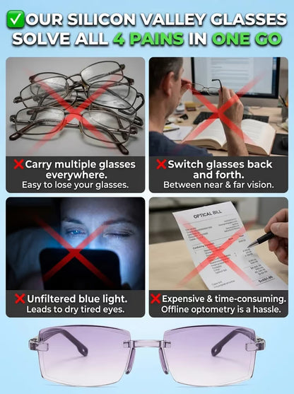Rimless Reading Glasses
