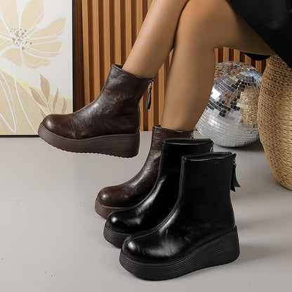 Women's Platform Wedge Ankle Boots