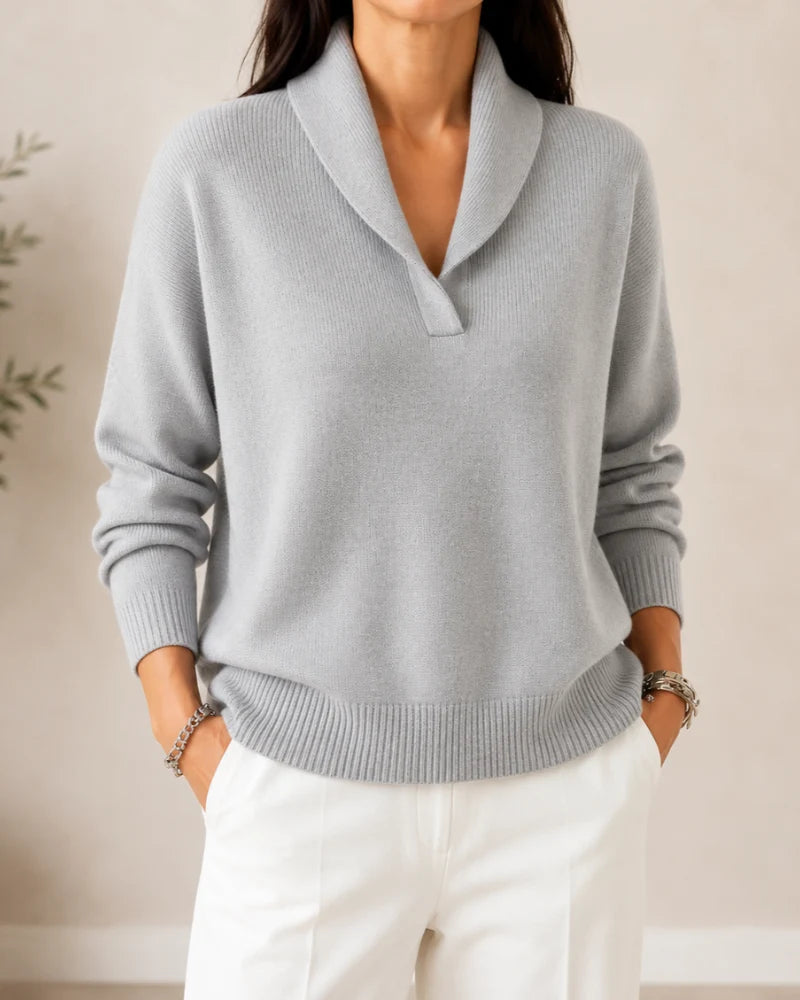 Women's Relaxed V-Neck Knit Jumper