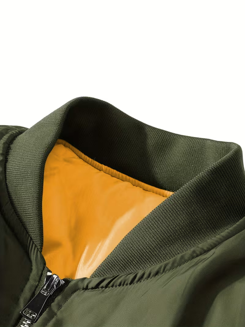 Men's Casual Zip-Up Bomber Jacket