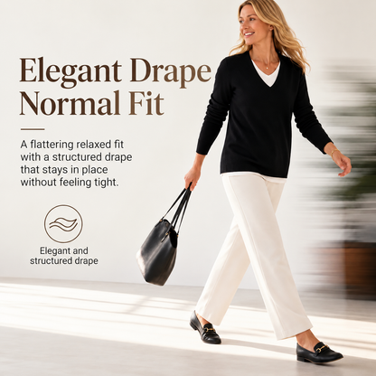 Women's Layered-Look V-Neck Knit Top