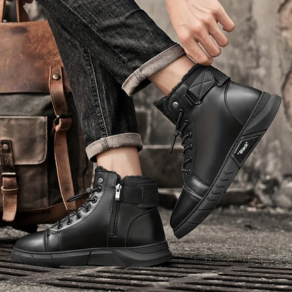 Men’s Leather-Look Fleece-Lined Chukka Boots