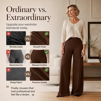 Women's High-Waisted Wide-Leg Trousers