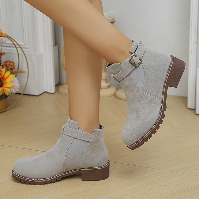 Women's Buckle Detail Ankle Boots