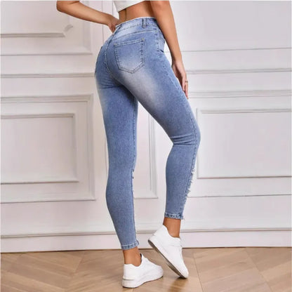 Women's Pearl Embellished Skinny Jeans