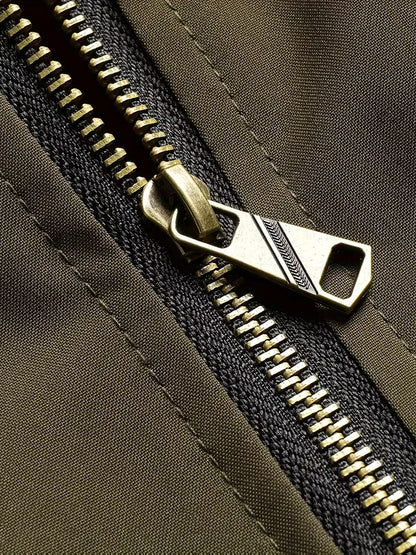 Men's Layered Hooded Zip-Up Jacket