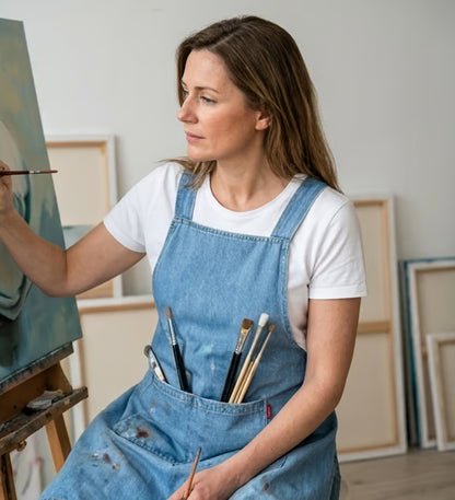 Cross-Back Denim Work Apron