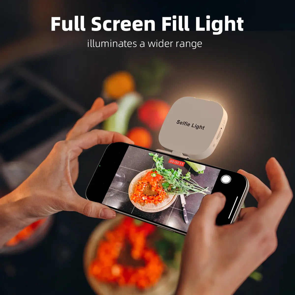 Magnetic 360° Selfie Light & Makeup Mirror