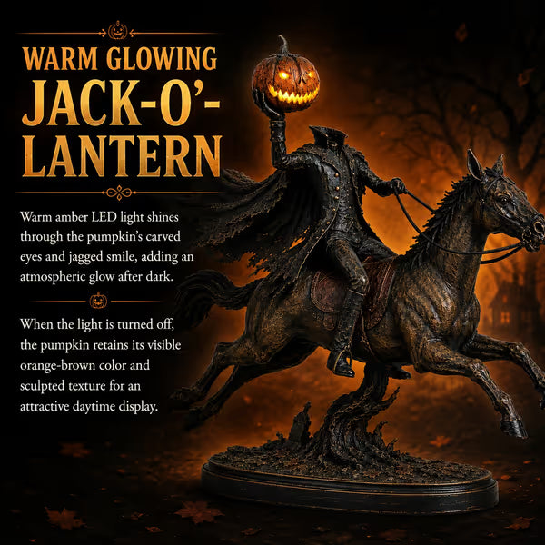 Midnight Chase Headless Horseman LED Figurine
