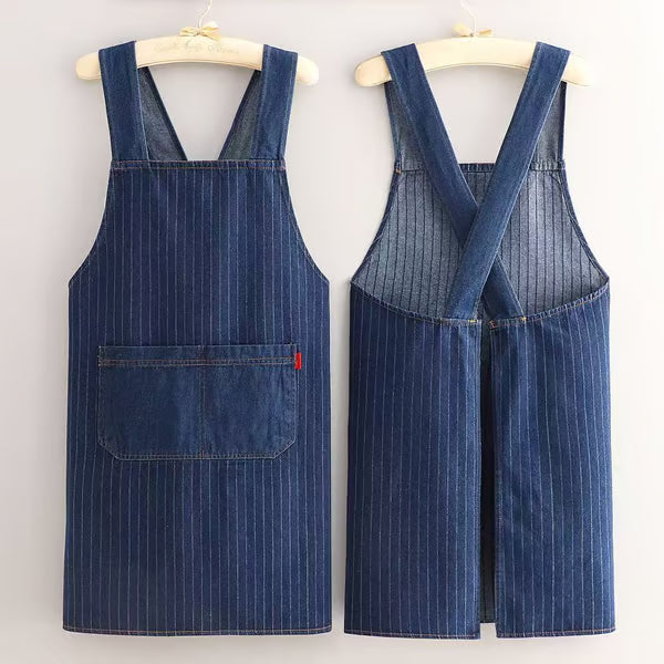 Cross-Back Denim Work Apron