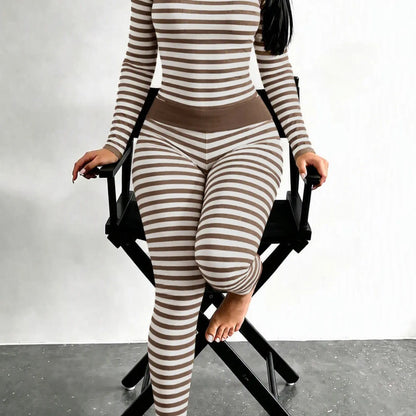 Women's Striped Long Sleeve Pyjama Set