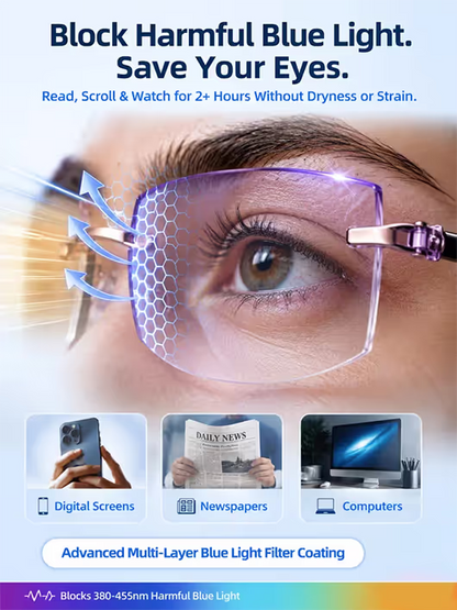 Rimless Reading Glasses