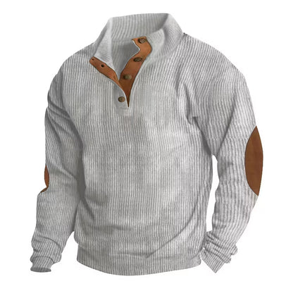 Men's Stand Collar Long Sleeve Pullover