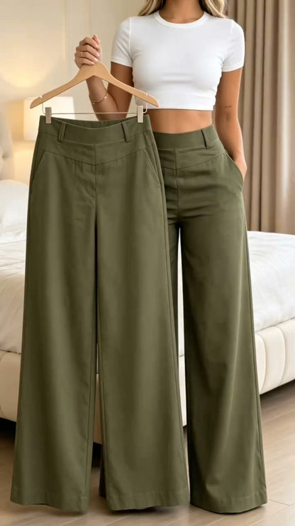 Women's High-Waist Wide-Leg Trousers