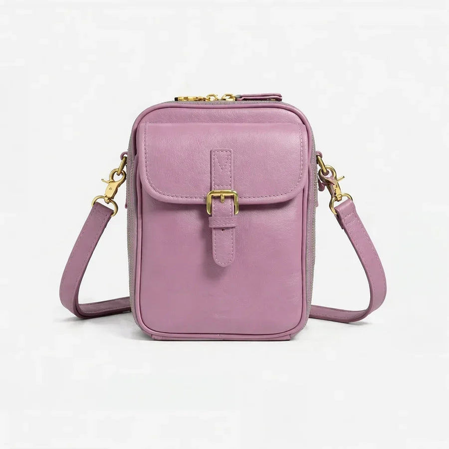 Women’s Compact Leather-Look Crossbody Handbag