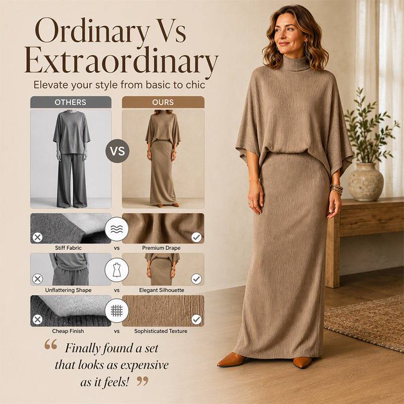 Women's Batwing Top & Maxi Skirt Set