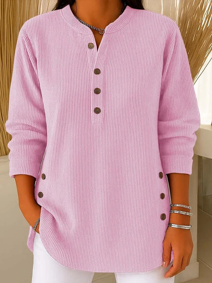 Women's Solid Colour Crew Neck Long Sleeve Casual Knit Pullover