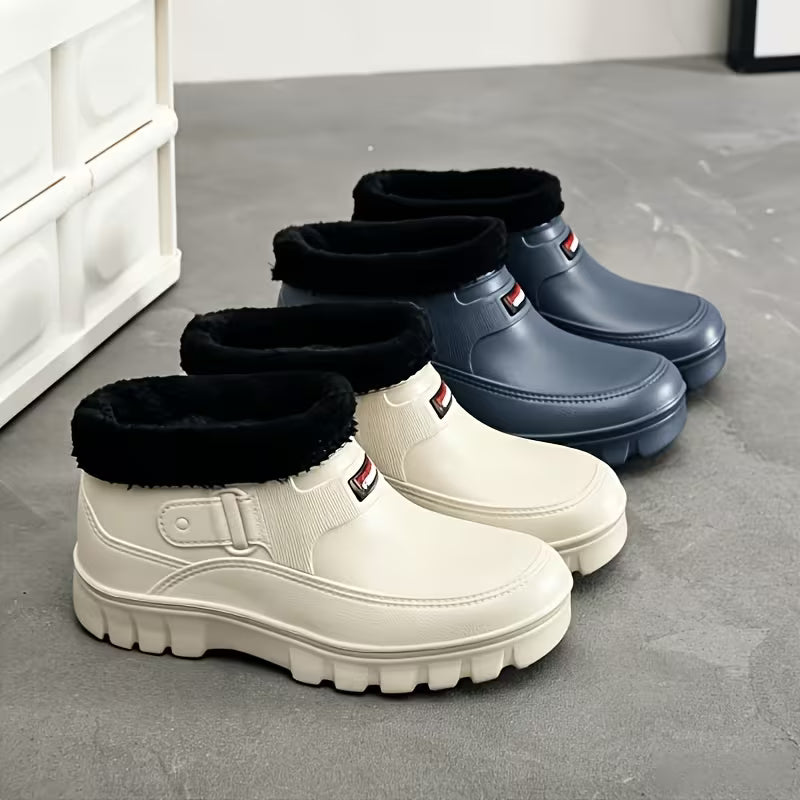Unisex Plush-Lined Chunky Winter Boots