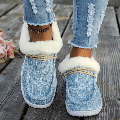Women's Plush-Lined Slip-On Winter Shoes