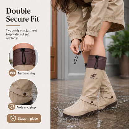 Foldable Waterproof High-Top Shoe Covers