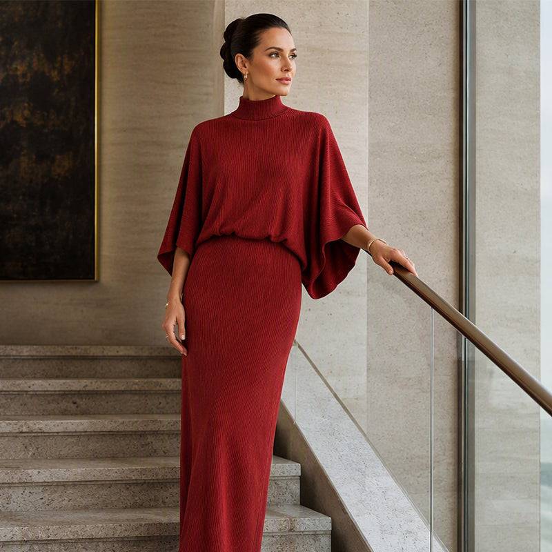 Women's Batwing Top & Maxi Skirt Set