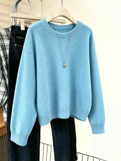 Women's Relaxed Crew Neck Knit Jumper