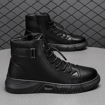 Men’s Leather-Look Fleece-Lined Chukka Boots