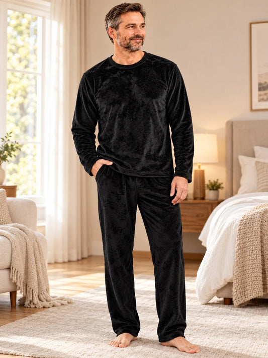 Men's Soft Velvet Pyjama Set