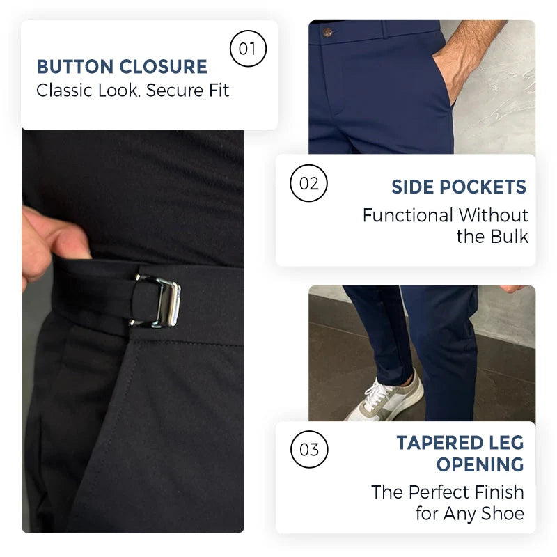 Men's Stretch Slim-Fit Trousers