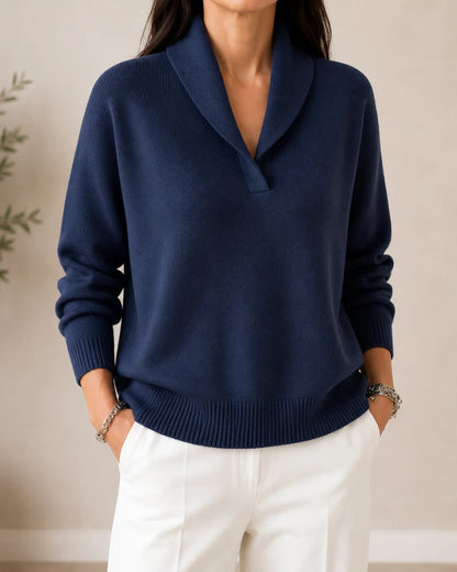 Women's Relaxed V-Neck Knit Jumper