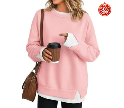 Women's Layered Look Relaxed Sweatshirt
